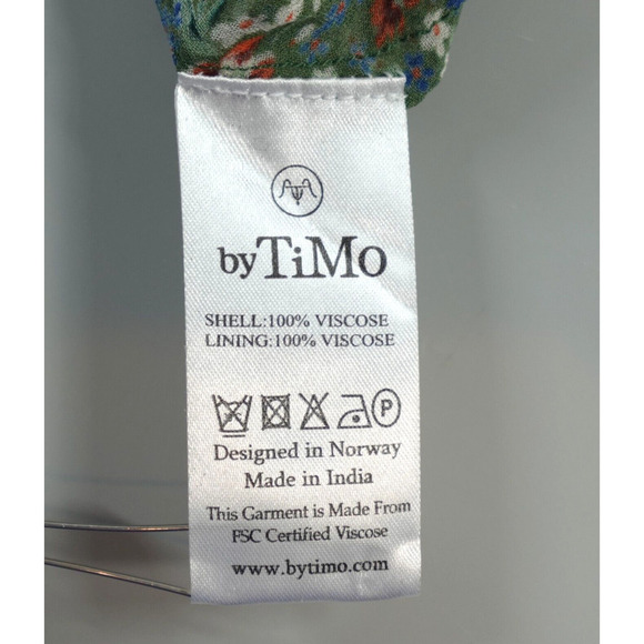 byTiMo Georgette Midi Dress Medium Green Garden Floral - Picture 11 of 16